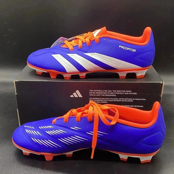 Adidas Predator Club FxG J IF6426 NEW Mens 6 blue orange - Picture 2 of 12